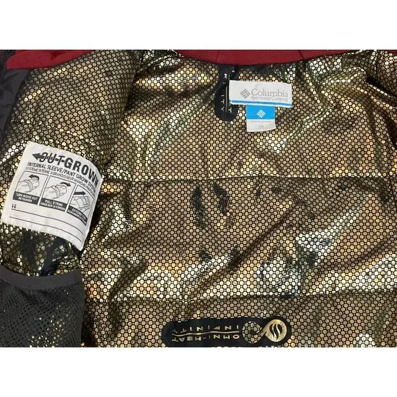 Columbia Mighty Mogul Kids Ski Jacket - Size XS (6/7) Red Orange Discounted - Picture 6 of 10